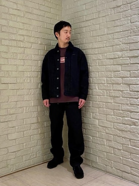 「アイテム（デニムジャケット）」を使った、HIDEさん（メンズ・172cm）の秋コーディネート