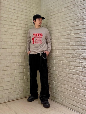 「アイテム（ウォレットチェーン）」を使った、HIDEさん（メンズ・172cm）の冬コーディネート