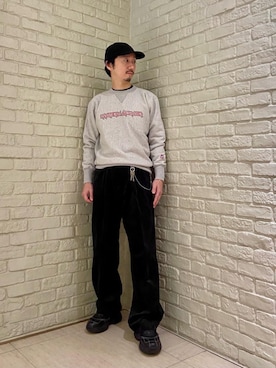 「アイテム（ウォレットチェーン）」を使った、HIDEさん（メンズ・172cm）の冬コーディネート