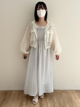 「フェミニン 」｜「アイテム（ワンピース/ドレス）」を使った、hoooooonoさん（レディース・158cm）の夏コーディネート