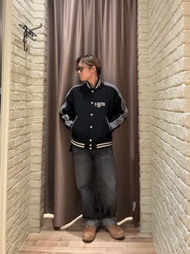 「バックプリント」｜「アイテム（ブルゾン）」を使った、hysteric0717さん（メンズ・163cm）の秋コーディネート