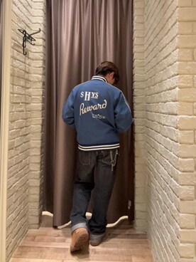 「バックプリント」｜「アイテム（ブルゾン）」を使った、hysteric0717さん（メンズ・163cm）の秋コーディネート