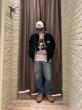 「HYSTERIC GLAMOUR（ヒステリックグラマー）のアイテム（ブルゾン）」を使った、hysteric0717さん（メンズ・163cm）の冬コーディネート