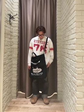 「HYSTERIC GLAMOUR（ヒステリックグラマー）のアイテム（その他アウター）」を使った、hysteric0717さん（メンズ・163cm）の冬コーディネート