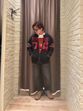 「HYSTERIC GLAMOUR（ヒステリックグラマー）のアイテム（その他アウター）」を使った、hysteric0717さん（メンズ・163cm）の冬コーディネート