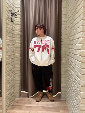 「HYSTERIC GLAMOUR（ヒステリックグラマー）のアイテム（その他アウター）」を使った、hysteric0717さん（メンズ・163cm）の冬コーディネート