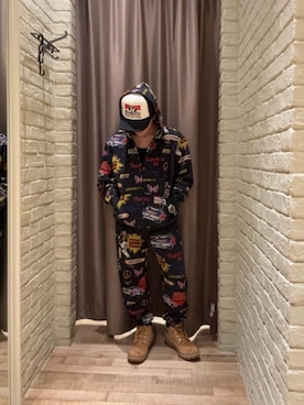 「HYSTERIC GLAMOUR（ヒステリックグラマー）のアイテム（スウェットパンツ）」を使った、hysteric0717さん（メンズ・163cm）の冬コーディネート