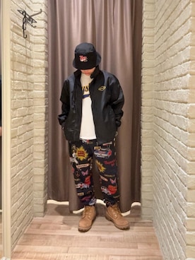 「HYSTERIC GLAMOUR（ヒステリックグラマー）のアイテム（ブルゾン）」を使った、hysteric0717さん（メンズ・163cm）の冬コーディネート