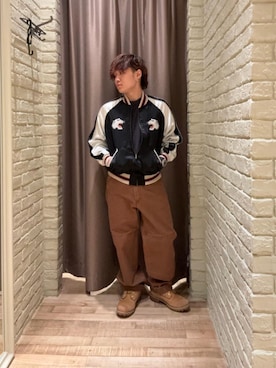 「ワイドパンツ 」｜「アイテム（ジャケット/アウター）」を使った、hysteric0717さん（メンズ・163cm）の春コーディネート