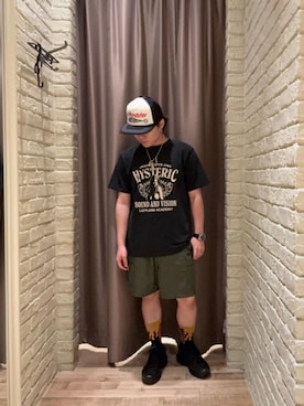 「HYSTERIC GLAMOUR（ヒステリックグラマー）のLADYLAND ACADEMY Tシャツ（Tシャツ/カットソー）」を使った、hysteric0717さん（メンズ・163cm）の夏コーディネート