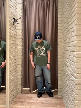 「HYSTERIC GLAMOUR（ヒステリックグラマー）のLADYLAND ACADEMY Tシャツ（Tシャツ/カットソー）」を使った、hysteric0717さん（メンズ・163cm）の夏コーディネート