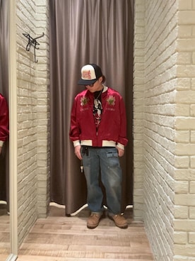 「バックプリント」｜「アイテム（ブルゾン）」を使った、hysteric0717さん（メンズ・163cm）の秋コーディネート