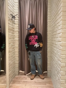 「アイテム（スウェット）」を使った、hysteric0717さん（メンズ・163cm）の秋コーディネート