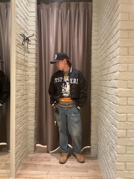 「アイテム（スタジャン）」を使った、hysteric0717さん（メンズ・163cm）の秋コーディネート