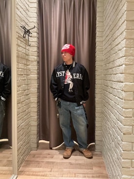 「アイテム（スタジャン）」を使った、hysteric0717さん（メンズ・163cm）の秋コーディネート