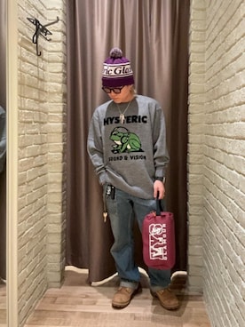 「アイテム（ポーチ）」を使った、hysteric0717さん（メンズ・163cm）の秋コーディネート