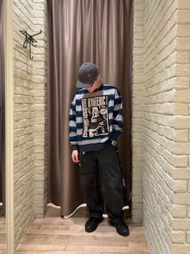 「HYSTERIC GLAMOUR（ヒステリックグラマー）のVIXEN LINE刺繍 キャップ（キャップ）」を使った、hysteric0717さん（メンズ・163cm）の秋コーディネート