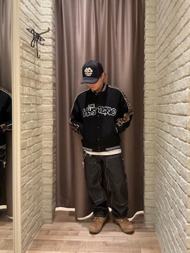 「アイテム（スタジャン）」を使った、hysteric0717さん（メンズ・163cm）の秋コーディネート