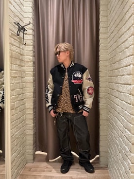 「アイテム（スタジャン）」を使った、hysteric0717さん（メンズ・163cm）の冬コーディネート