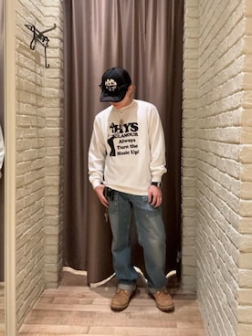 「アイテム（Tシャツ/カットソー）」を使った、hysteric0717さん（メンズ・163cm）の冬コーディネート