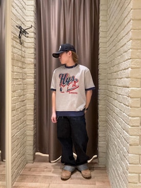 「HYSTERIC GLAMOUR（ヒステリックグラマー）のHYS SOUND メッシュキャップ（キャップ、ブラック系）」を使った、hysteric0717さん（メンズ）の春コーディネート