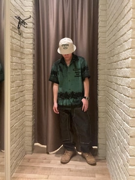 「HYSTERIC GLAMOUR（ヒステリックグラマー）のダブルニーデニムパンツ（その他パンツ、ブラック系）」を使った、hysteric0717さん（メンズ）の春コーディネート