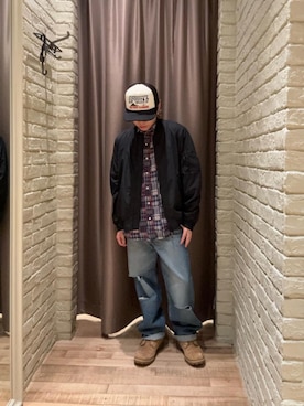 「HYSTERIC GLAMOUR（ヒステリックグラマー）のHYSTERIC BOX メッシュキャップ（キャップ、ブラック系）」を使った、hysteric0717さん（メンズ）の春コーディネート