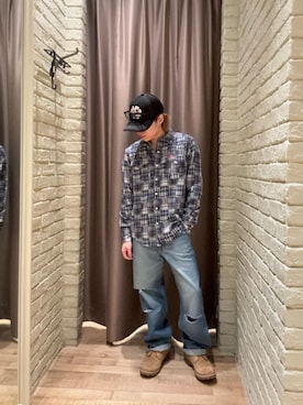 「HYSTERIC GLAMOUR（ヒステリックグラマー）のHYS SOUND メッシュキャップ（キャップ、ブラック系）」を使った、hysteric0717さん（メンズ）の春コーディネート