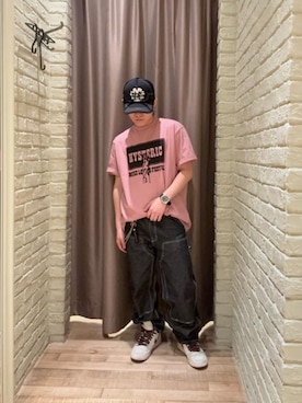 「HYSTERIC GLAMOUR（ヒステリックグラマー）のHYS SOUND メッシュキャップ（キャップ、ブラック系）」を使った、hysteric0717さん（メンズ）の春コーディネート