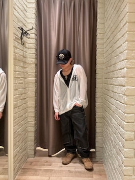 「HYSTERIC GLAMOUR（ヒステリックグラマー）のHYS SOUND メッシュキャップ（キャップ、ブラック系）」を使った、hysteric0717さん（メンズ）の春コーディネート