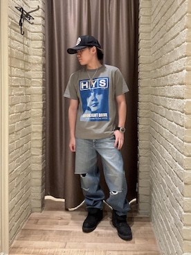 「HYSTERIC GLAMOUR（ヒステリックグラマー）のMOONLIGHT DRIVE Tシャツ（Tシャツ/カットソー、グリーン系）」を使った、hysteric0717さん（メンズ）の夏コーディネート