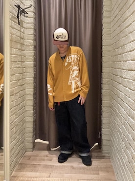 「HYSTERIC GLAMOUR（ヒステリックグラマー）のリジットストレートバギーデニムパンツ（デニムパンツ、ブルー系）」を使った、hysteric0717さん（メンズ）の夏コーディネート