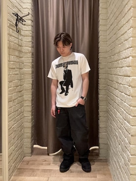 「HYSTERIC GLAMOUR（ヒステリックグラマー）のJON SPENCER/EXTRA WIDTH Tシャツ（Tシャツ/カットソー、ホワイト系）」を使った、hysteric0717さん（メンズ）の夏コーディネート