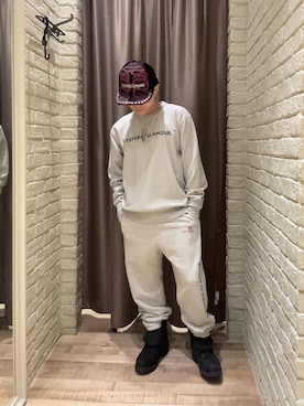 「HYSTERIC GLAMOUR（ヒステリックグラマー）のHYS LOGO スウェットパンツ（スウェットパンツ、グレー系）」を使った、hysteric0717さん（メンズ）の夏コーディネート