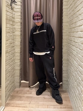 「HYSTERIC GLAMOUR（ヒステリックグラマー）のHYS LOGO スウェットパンツ（スウェットパンツ、ブラック系）」を使った、hysteric0717さん（メンズ）の夏コーディネート