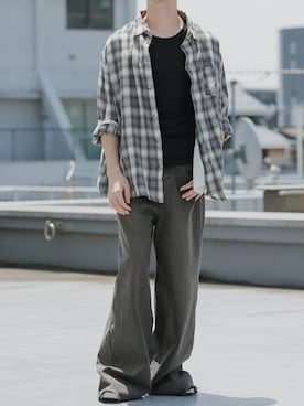 「Champion（チャンピオン）のアイテム」を使った、infoabsoさん（メンズ・175cm）の夏コーディネート