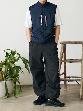 「アイテム（カーゴパンツ）」を使った、infoabsoさん（メンズ・175cm）の夏コーディネート