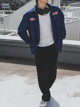 「Champion（チャンピオン）のアイテム」を使った、infoabsoさん（メンズ・175cm）の夏コーディネート
