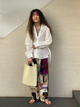 「アイテム（キャミソール）」を使った、榎本さん（レディース・156cm）の春コーディネート