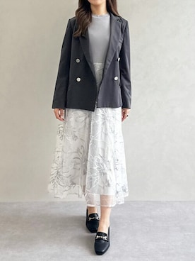 「ドッキングワンピ」｜MISCHMASCH ECさん（レディース・160cm）の秋コーディネート