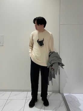 「UNITED TOKYO（ユナイテッドトウキョウ）のアイテム（トレンチコート）」を使った、na0t0さん（メンズ・178cm）の冬コーディネート
