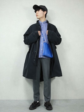 「14+（イチヨンプラス）のアイテム」を使った、十四 鳩子さん（メンズ・160cm）の春コーディネート