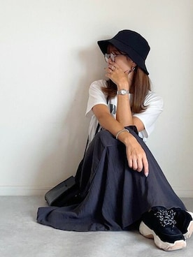 「14+（イチヨンプラス）のアイテム」を使った、十四 鳩子さん（レディース・160cm）の春コーディネート