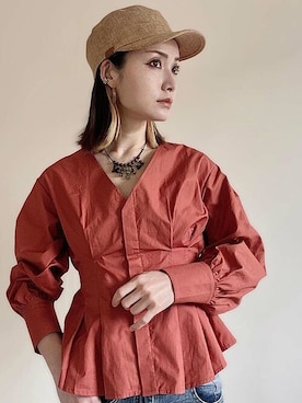 十四 鳩子さん(レディース・160cm)の春コーディネート