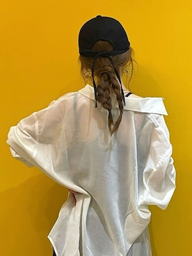 「14+（イチヨンプラス）のアイテム」を使った、十四 鳩子さん（レディース・160cm）の夏コーディネート