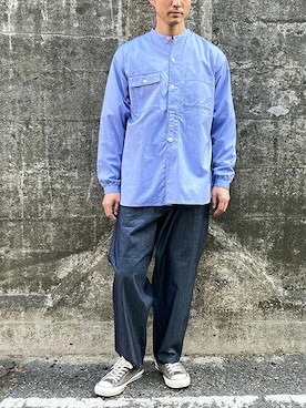 「BROOKLYN OVERALL（ブルックリンオーバーオール）のアイテム」を使った、ニコルさん（メンズ・178cm）の春コーディネート