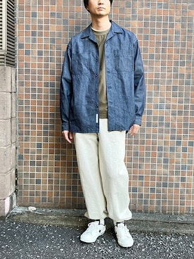 「BROOKLYN OVERALL（ブルックリンオーバーオール）のアイテム」を使った、ニコルさん（メンズ・178cm）の春コーディネート