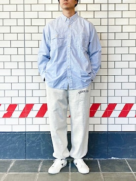 「BROOKLYN OVERALL（ブルックリンオーバーオール）のアイテム」を使った、ニコルさん（メンズ・178cm）の春コーディネート