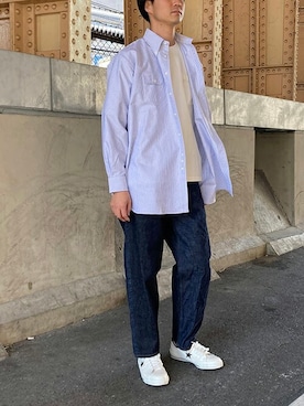 「BROOKLYN OVERALL（ブルックリンオーバーオール）のアイテム」を使った、ニコルさん（メンズ・178cm）の春コーディネート