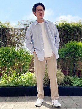 「Grand PARK（グランドパーク）のアイテム」を使った、ニコルさん（メンズ・168cm）の春コーディネート